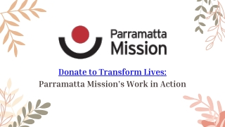 Donate Online to Help Parramatta’s Vulnerable | Parramatta Mission