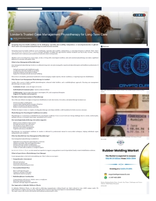 London's Trusted Case Management Physiotherapy for Long-Term Care