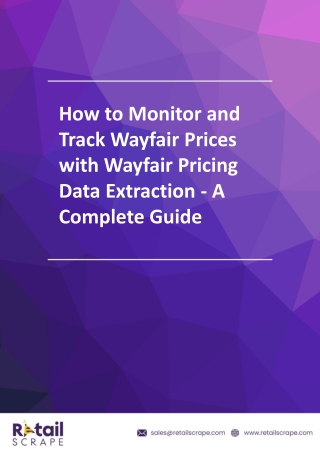 Wayfair Pricing Data Extraction And Market Tracking