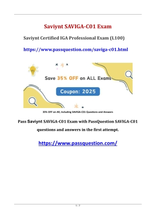 SAVIGA-C01 Saviynt Certified IGA Professional Exam Questions