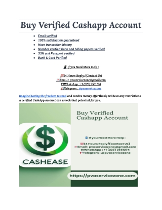 Buy Verified Cashapp Account