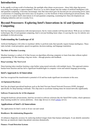 Beyond Processors: Exploring Intel's Innovations in AI and Quantum Computing