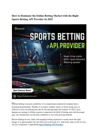 Sports Betting API Provider
