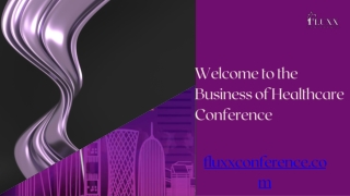 Welcome to the Business of Healthcare Conference