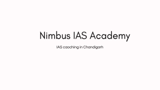 IAS PCS HAS Coaching in Chandigarh  Nimbus IAS Academy