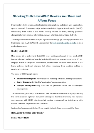 How ADHD Rewires Your Brain and Affects Focus