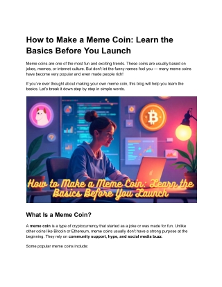 How to Make a Meme Coin_ Learn the Basics Before You Launch