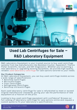 Used Lab Centrifuges for Sale – R&D Laboratory Equipment (3)
