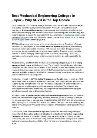 Best Electrical Engineering Colleges in Jaipur – Why SGVU Leads the Way (1)