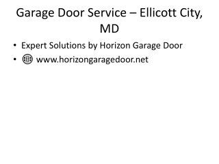 Garage Door Service Ellicott City Md