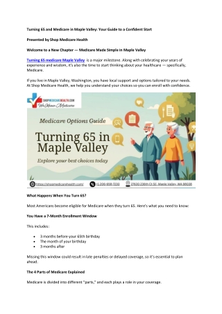 Get the Best Medicare Supplement in Maple Valley
