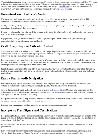 Build Pages That Prove You're Worth Trusting