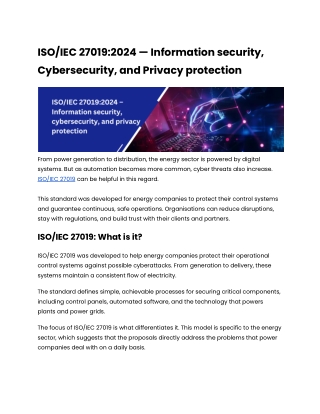 ISO_IEC 27019_2024 — Information security, Cybersecurity, and Privacy protection
