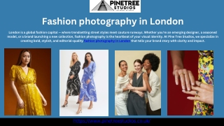 Fashion photography in London