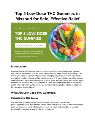Missouri’s Best Microdose Gummies: Top 5 Picks for 2025