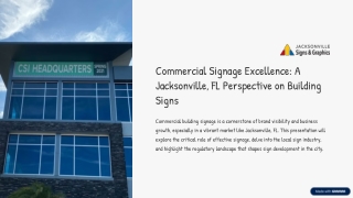 Jacksonville’s Take on Smart Commercial Sign Design