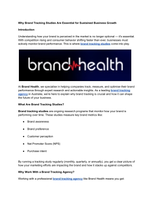 Why Brand Tracking Studies Are Essential for Sustained Business Growth