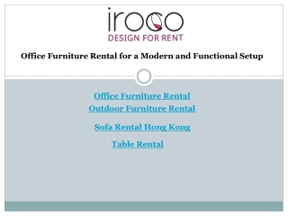 Office Furniture Rental for a Modern and Functional Setup