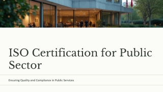 ISO Certification for Public Sector