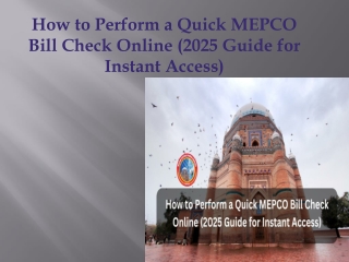 How to Perform a Quick MEPCO Bill Check Online (2025 Guide for Instant Access)