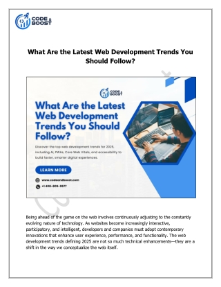 What Are the Latest Web Development Trends You Should Follow