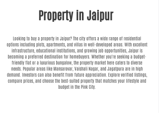 Property in Jaipur
