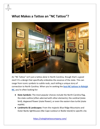 What Makes a Tattoo an NC Tattoo