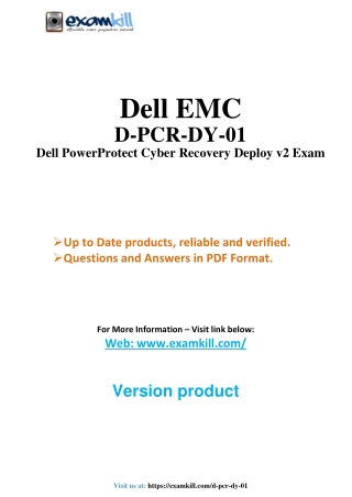 D-PCR-DY-01 Exam 2024 Dell PowerScale Design Demo PDF