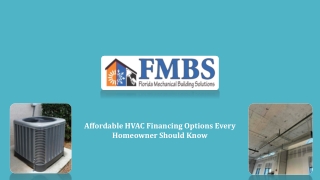 Affordable HVAC Financing Options Every Homeowner Should Know