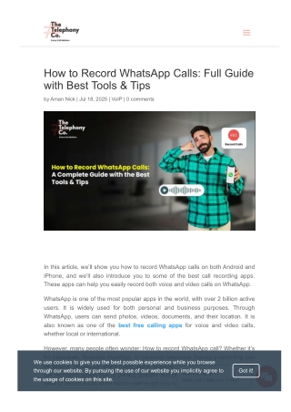 WhatsApp Call Recording