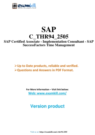 C_THR94_2505 SAP Time Management PDF 2025 Sample Questions