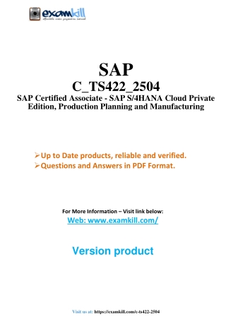 C_TS422_2504 SAP S/4HANA Production PDF 2025 Sample Questions