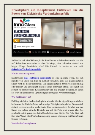 elektrische Verdunkelungsfolie