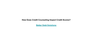 How Does Credit Counseling Impact Credit Scores?