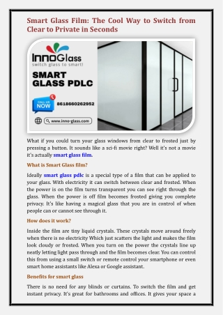 smart glass pdlc