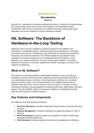 HIL Software