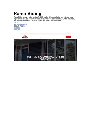 Rama Siding