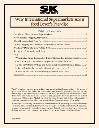 Why international supermarkets are a food lovers paradise
