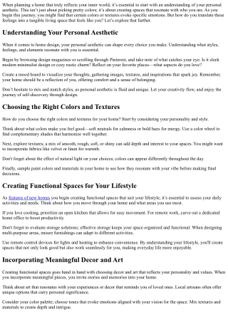 Planning a Home That Reflects Your Inner World