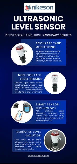 Accurate Ultrasonic Sensors for Level Monitoring