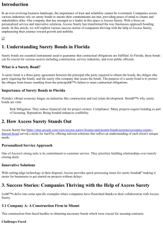 Success Stories: Companies Thriving with the Help of Axcess Surety