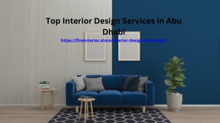 Top Interior Design Services in Abu Dhabi