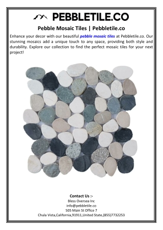 Pebble Mosaic Tiles.Pebbletile.co