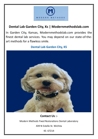 Dental Lab Garden City, Ks  Modernmethodslab