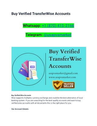 Top 10 WerkPlace To Buy Verified TransferWise Accounts in 2025 - Copy
