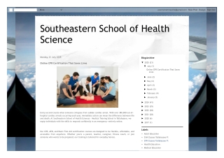 Southeastern School of Health Science_ Online CPR Certification That Saves Lives