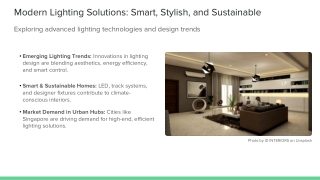 Modern Lighting Solutions Smart, Stylish, and Sustainable