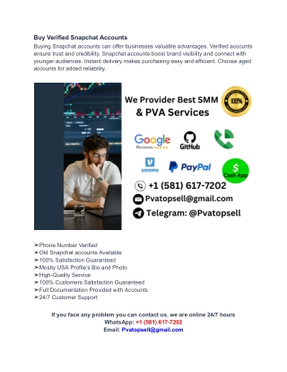 Buy Verified Snapchat Accounts