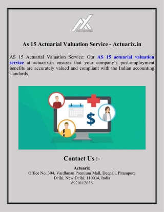 As 15 Actuarial Valuation Service - Actuarix.in