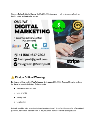 Top 5 Sites to Buy Verified PayPal Accounts in 2025